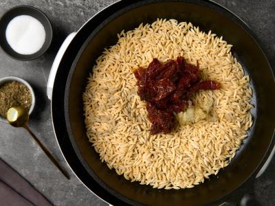 Steikas su grietinėlės orzo Žingsnis 2