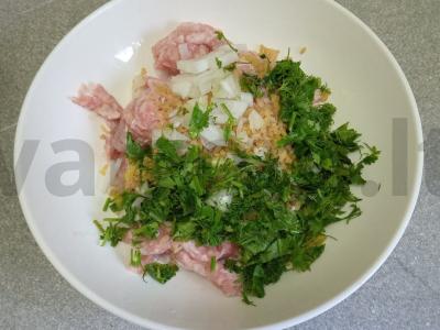 Dolma su naminiu faršu ir bulguru Žingsnis 3