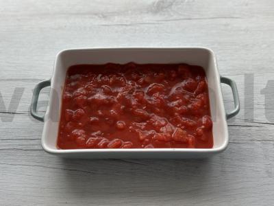 Cukinijų ritinėliai su sūriu ir pomidorų tyrė Žingsnis 4