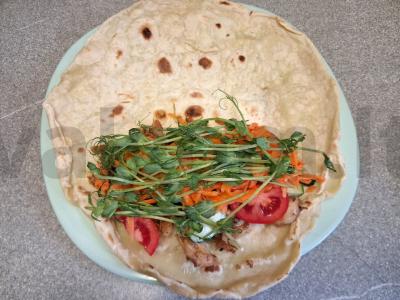 Šašlykas su vištiena, mocarela ir mikrožalumynais Žingsnis 6