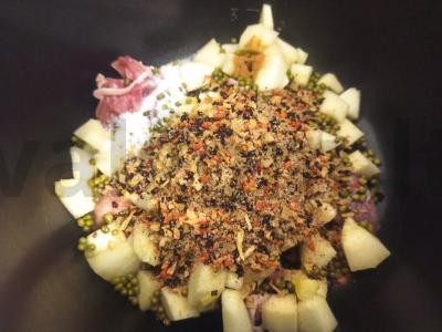 Aštrus sriuba su mašu, cukinija ir mėsa Žingsnis 3