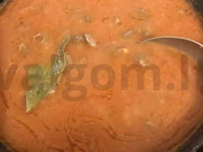 Guliašas su vištienos skrandžiais Žingsnis 11