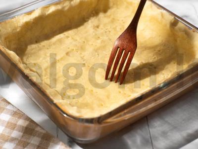 Smėliniai juostelės su šokoladu ir kondensuotu pienu Žingsnis 3