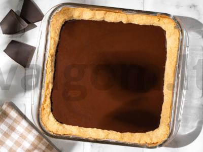 Smėliniai juostelės su šokoladu ir kondensuotu pienu Žingsnis 8