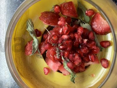 Žalioji arbata su granatu ir braškėmis Žingsnis 3