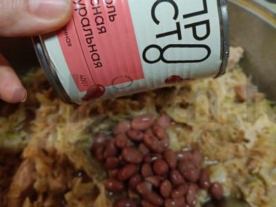 Pupelių-kopūstų guliašas su kalakutiena Žingsnis 8