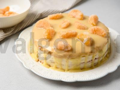 Tortas „Mandarinas“ Žingsnis 15