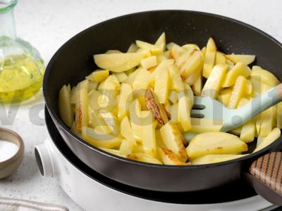 Jauni bulvės su voveraitėmis Žingsnis 2