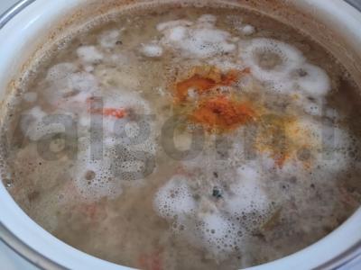 Daržovių sriuba su ivasi ir kiaušinių užpilu namuose Žingsnis 7