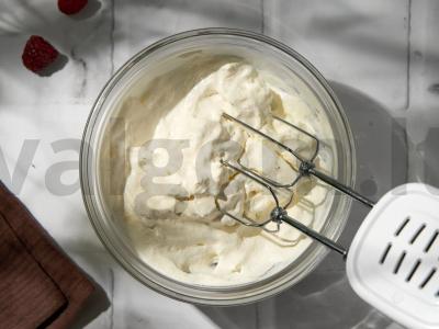 Desertas iš maskarponės su avietėmis Žingsnis 5