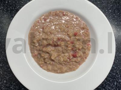 Avižinė košė su migdolų pienu ir avietėmis pagrindine nuotrauka