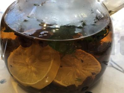 Arbata su avietėmis, mėtomis ir citrina Žingsnis 7