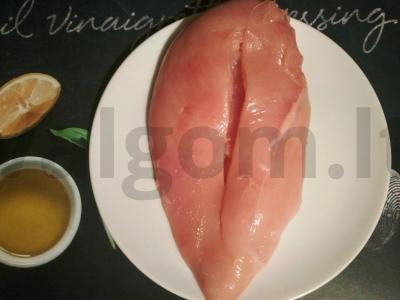 Vištienos krūtinėlė su sultinga įdaru oro grilyje Žingsnis 1