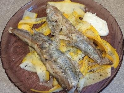 Pūtas su cukinijų garnyru pagrindine nuotrauka