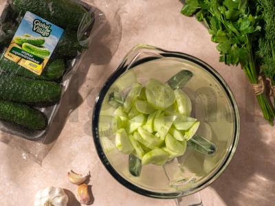 Agurkų ir avokadų gazpacho Žingsnis 2