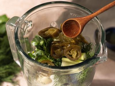 Agurkų ir avokadų gazpacho Žingsnis 4