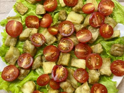 Salotas su baklažanu ir varškės sūriu Žingsnis 7