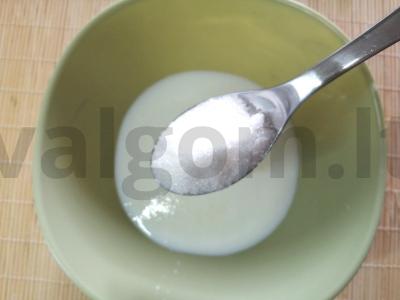 Švelnūs blynai su acidofiliu Žingsnis 3