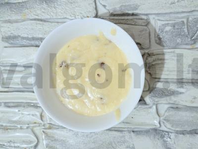 Kvapnus kefyro keksiukas su graikiniais riešutais Žingsnis 5