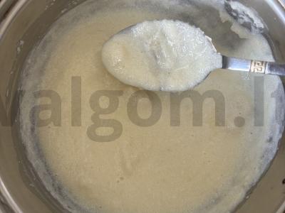 Manų košė su bananais ir kukurūzų dribsniais Žingsnis 6