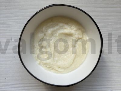 Manų košė su bananais ir kukurūzų dribsniais Žingsnis 7