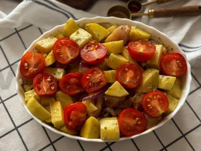 Bulvės su vištiena ir pesto padažu Žingsnis 7