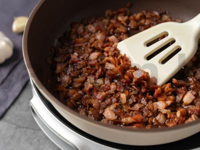 Melionas su bekono ir anakardžių trupiniais Žingsnis 1