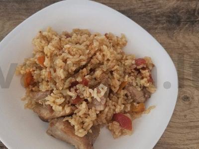 Birus plovas su kiauliena, paruoštas lėtoje viryklėje Žingsnis 9