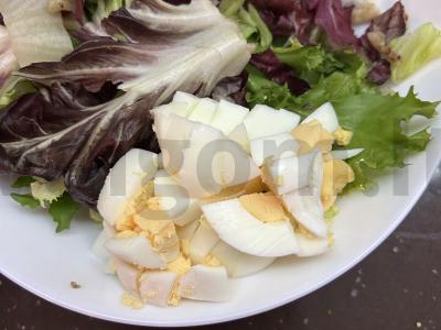 Baltymų salotos su krevetėmis Žingsnis 4