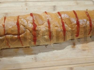 Krustingas batonas su pomidorais ir mocarela Žingsnis 1