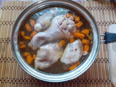 Vištienos sriuba su ryžiais ir rūgštynėmis Žingsnis 4