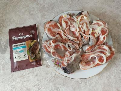 Kepta upėtakis su bulvėmis ir daržovių mišiniu Žingsnis 2