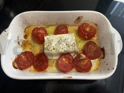 Grietinėlės makaronai su feta ir vyšniniais pomidorais per 20 minučių Žingsnis 6