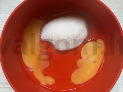 Šokoladinis keksiukas su rjaženka Žingsnis 1