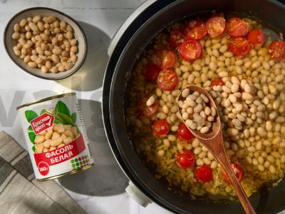 Pupelės pomidorų-grietinėlės padaže Žingsnis 4