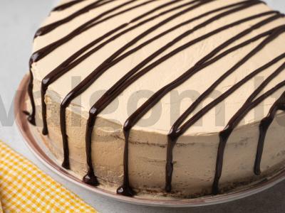 Tortas su riešutais ir karamele Žingsnis 12