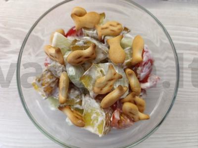 Salotas su krekeriais, daržovėmis ir prieskoniais Žingsnis 7