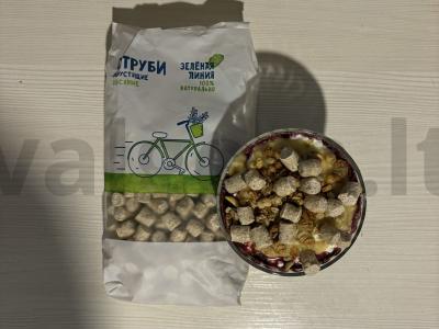 Sluoksniuotas desertas iš varškės ir gervuogių su sėlenomis Žingsnis 13