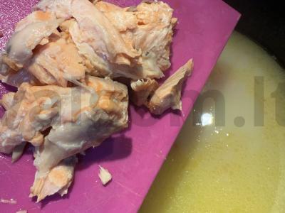 Grietininis sriuba su upėtakiu Žingsnis 7