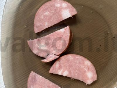 Krekeriai su lydytu sūriu ir kumpiu Žingsnis 7