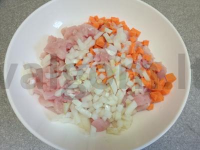 Mantai su vištienos filė ir daržovėmis Žingsnis 3