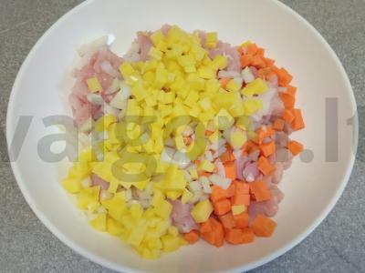 Mantai su vištienos filė ir daržovėmis Žingsnis 4