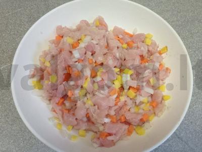 Mantai su vištienos filė ir daržovėmis Žingsnis 7