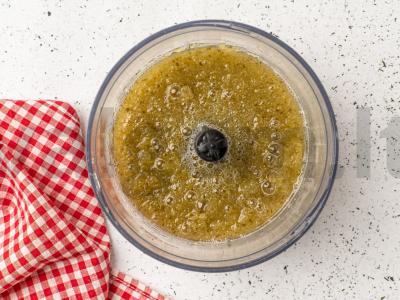 Tartaletės su žemės riešutų pasta ir marinuotų agurkų žele Žingsnis 4