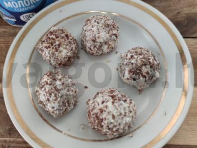 Varškės desertas su migdolais ir linų sėmenimis Žingsnis 3