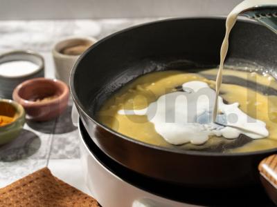 Labai sūrio makaronai su špinatais Žingsnis 4