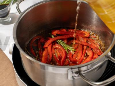 Makaronai su burrata ir daržovių padažu Žingsnis 3