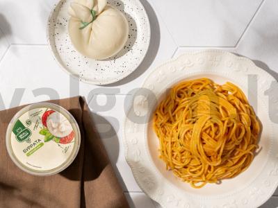 Makaronai su burrata ir daržovių padažu Žingsnis 8