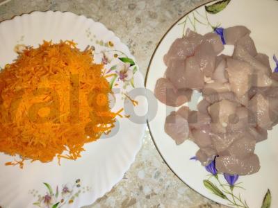 Troškinta kopūstai su vištiena Žingsnis 2