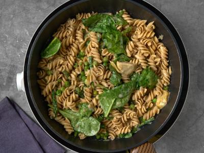 Makaronai su žaliais daržovėmis Žingsnis 7